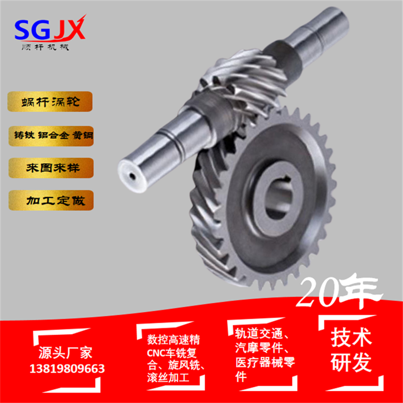 專業定製（zhì）渦輪蝸杆雙頭（tóu）